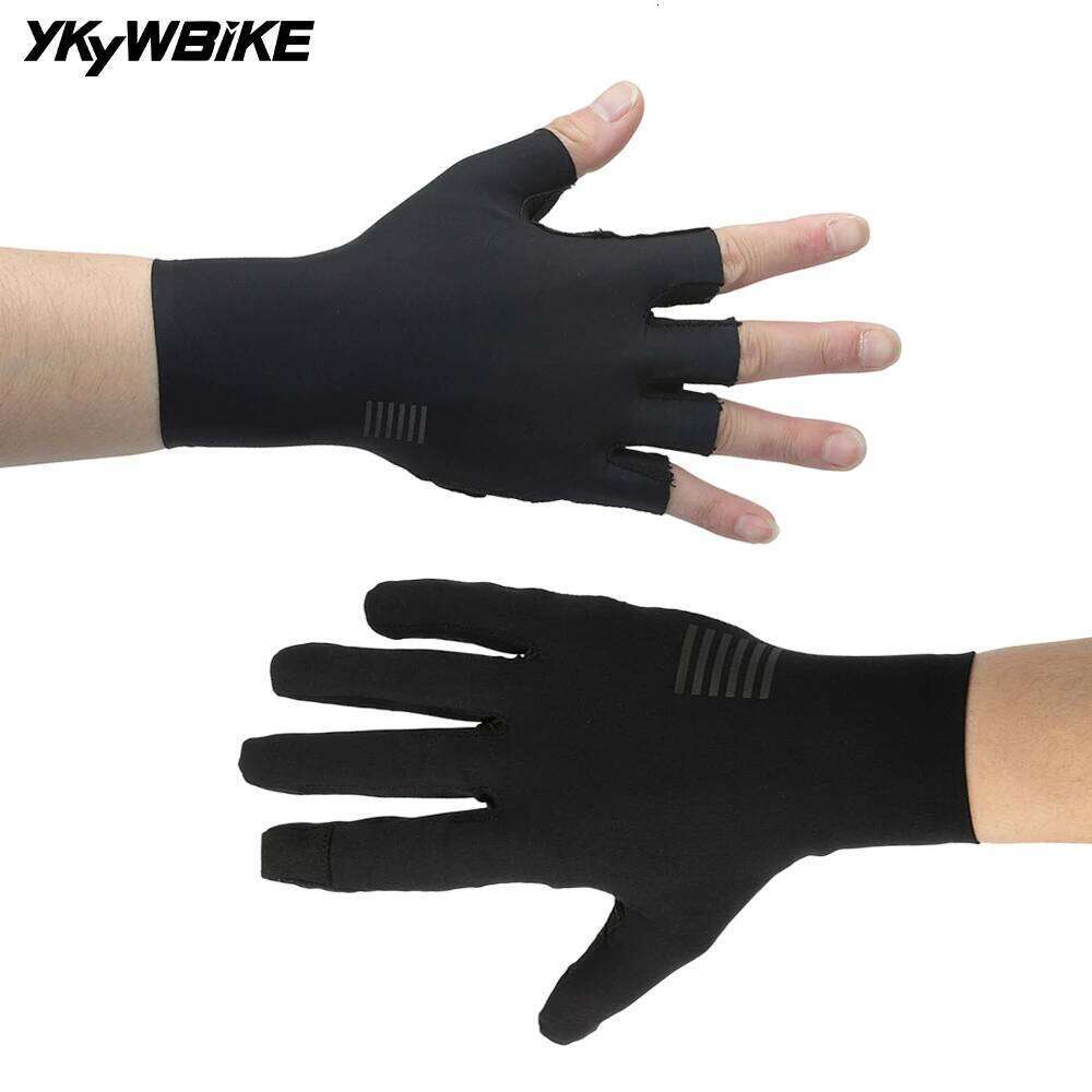 YKYWBIKE Unisex Cycling Half Full Finger Shock-Absorbing Breathable Road Bike Outdoor Sport Bicycle Gloves Y260115