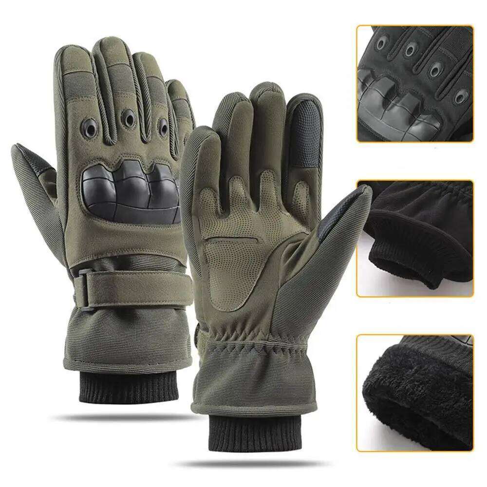 Winter Motorcycle Windproof Warm Guantes Men's Motorbike Riding Touch Screen Moto Motocross Gloves Y260115