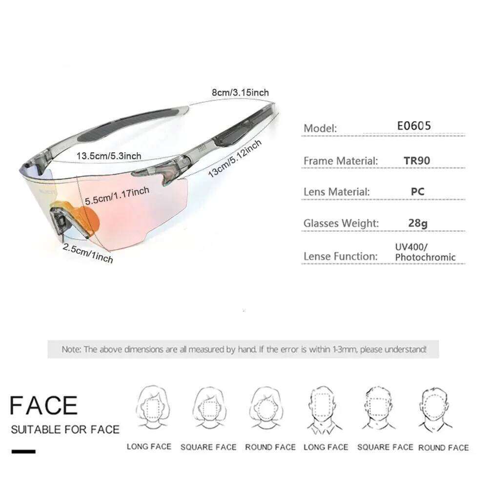 New Photochromic Polarized Cycling Men Women Bike Glasses UV400 Protection Eyewear Sunglasses MTB Road Bicycle Goggles 26L0116