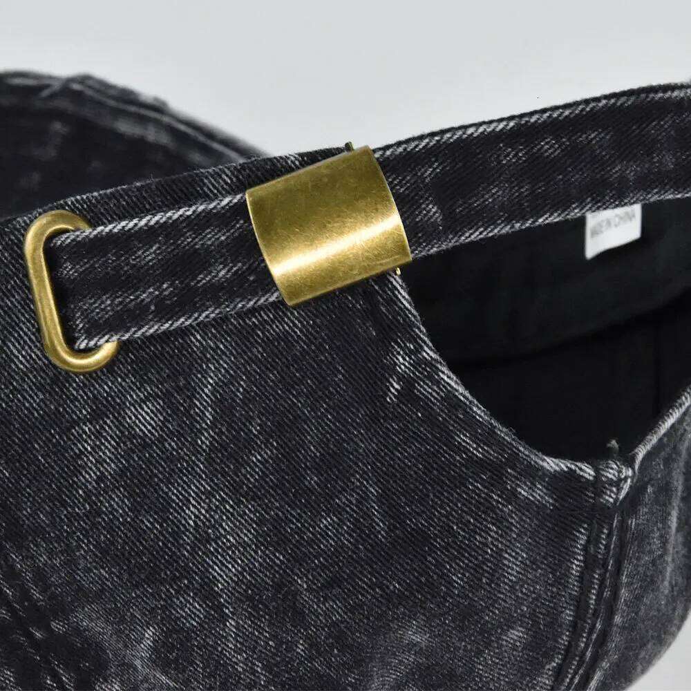 Vintage Washed Cotton Baseball Ripped Wide Brim Round Top Tie-Dye Denim Adjustable Unisex Sun Hat Sport Cap for Outdoor Y260115