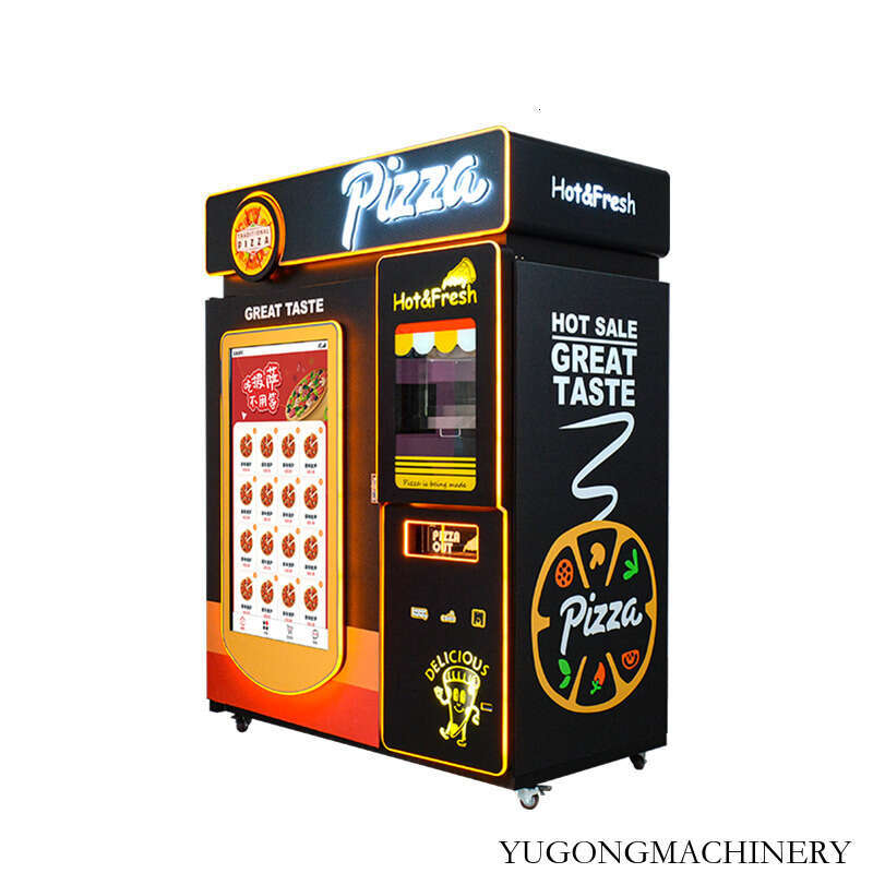 Fully Automated Pizza Vending Machine Commercial Grade Hot Food Dispenser with Remote IoT Monitoring System for High Traffic Malls