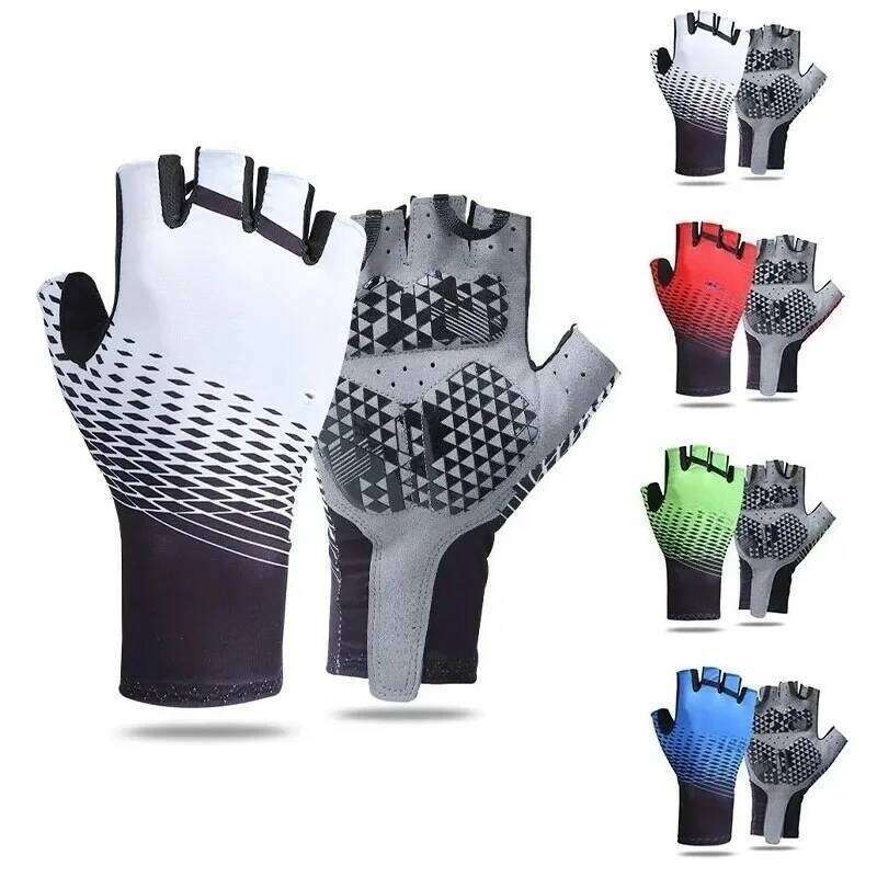 Men Half Finger Cycling Women Silicone Protection Mountain Outdoor Sports Motorcycle MTB Bike Bicycle Gloves Y260115