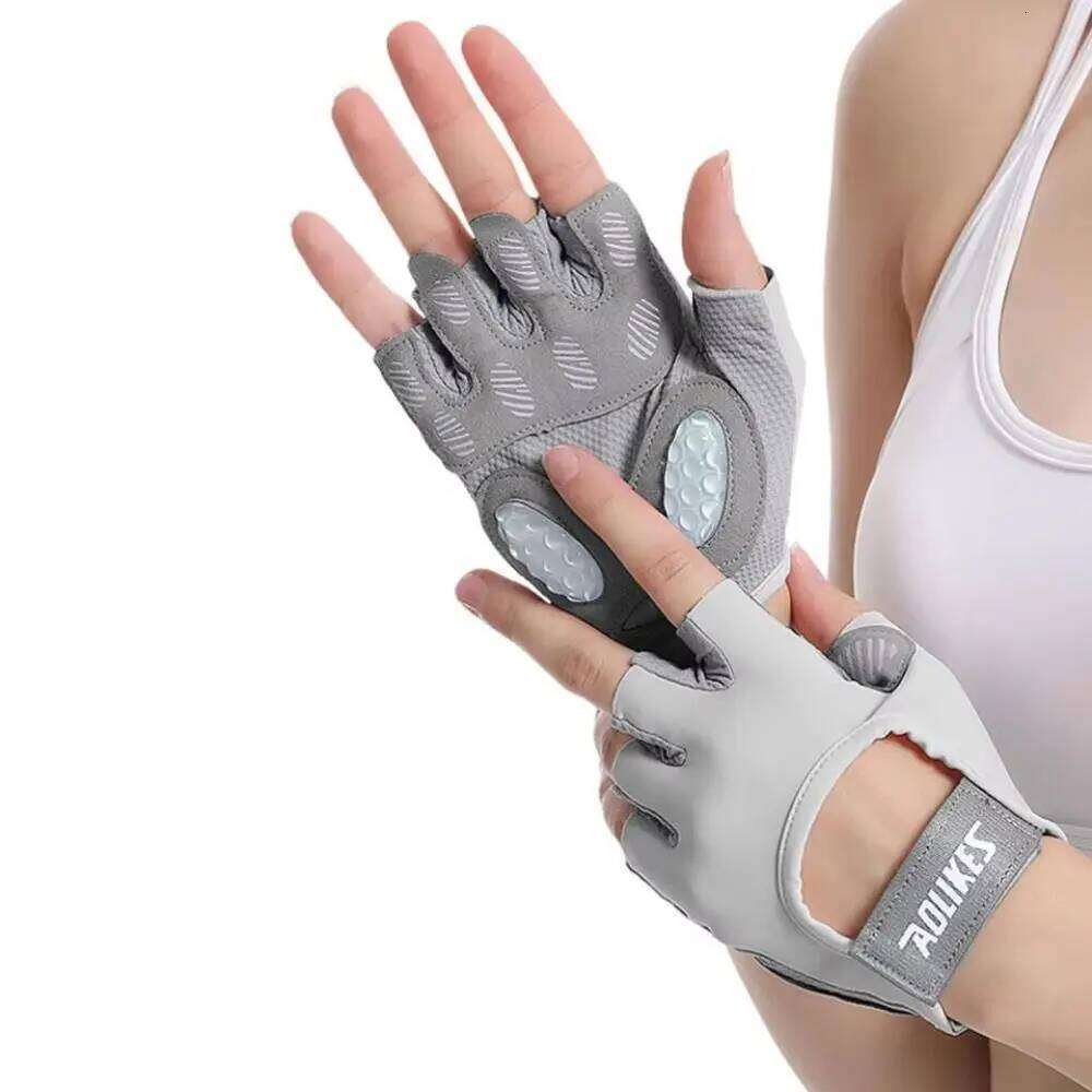 Fashion Nylon Protective Fitness Wear-resistant Half-finger Yoga Gloves Non-slip Breathable Thickened Palm Pads Women Men Y260115