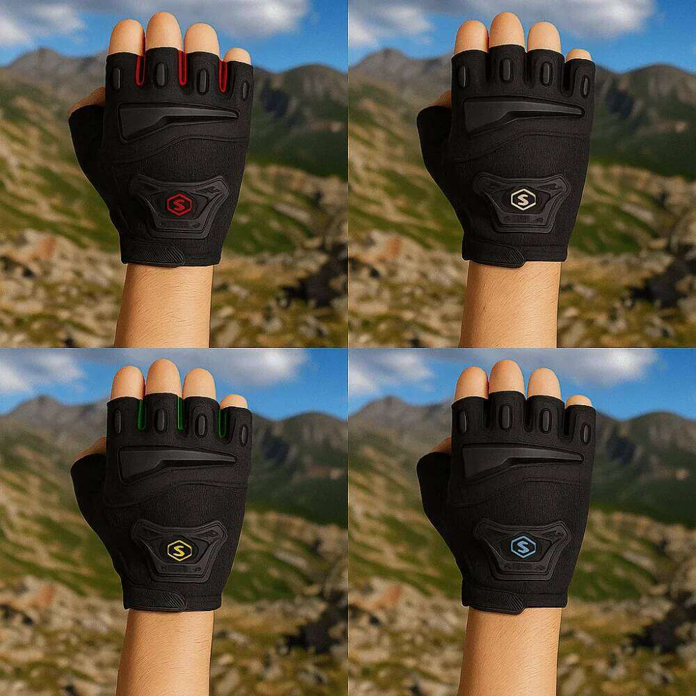 Secure Anti Slip Motorcycle Breathable Wear-Resistant Outdoor Sports Adjustable Cycling Gloves Gym Y260115