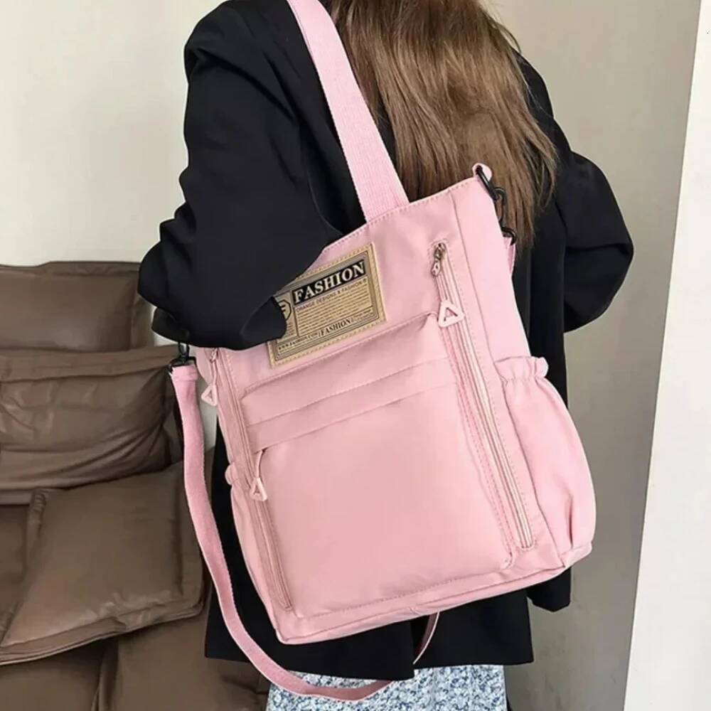 Bestseller Newest Female Teens Students' Shoulder Bag Style Contrast Color Handbag Stylish Nylon Korean Crossbody Shopping Bags 2026 ddmybear