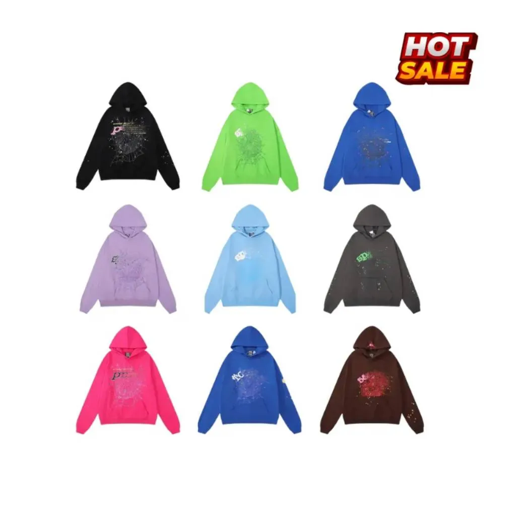Spider Mens designer hooded sweatshirt Hip hop casual sweater Fashion high quality sports shirt Patterned long sleeved clothing Mens casual wear