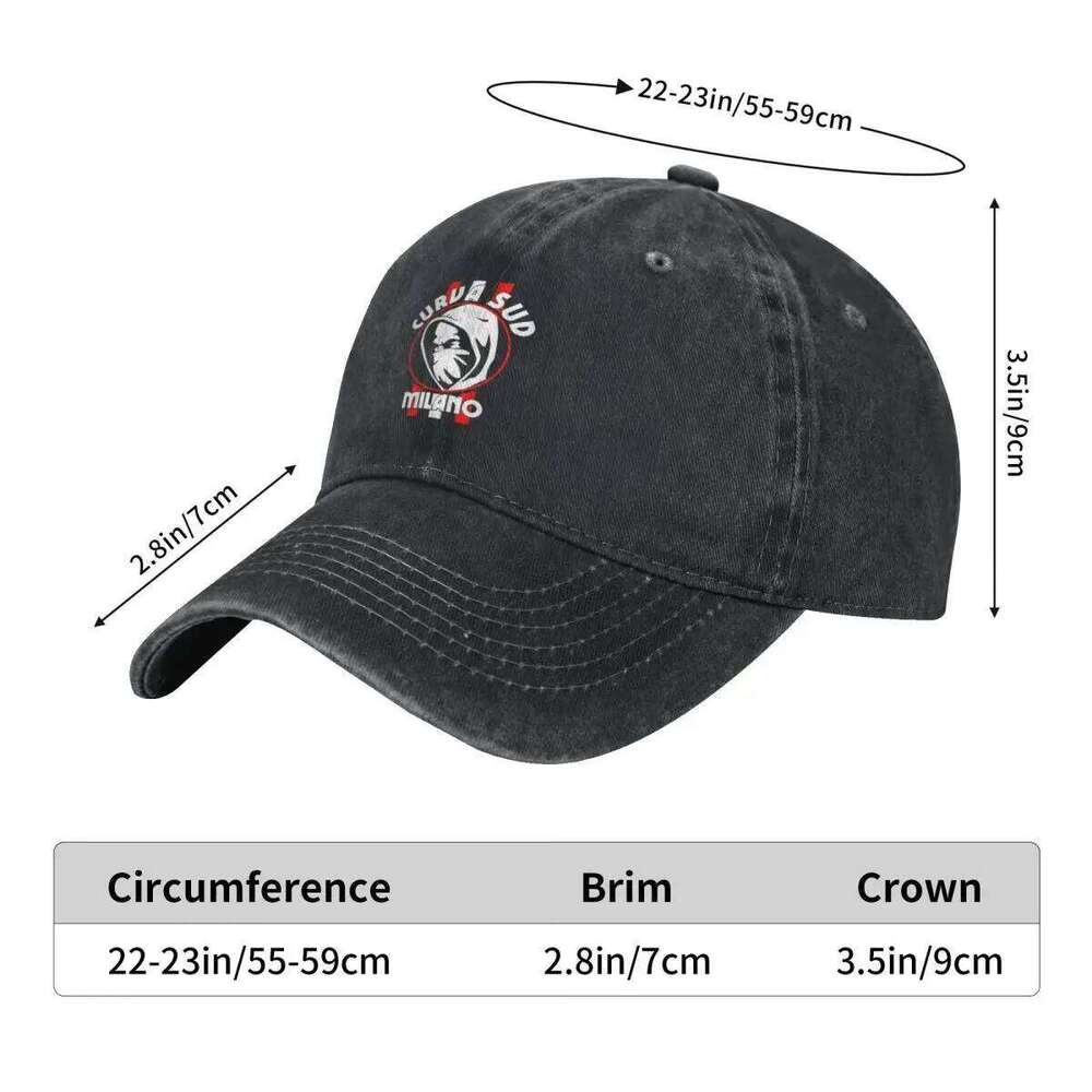 curva sud milan 1899 Baseball Custom Cap Icon Mens Caps Women's Y260115
