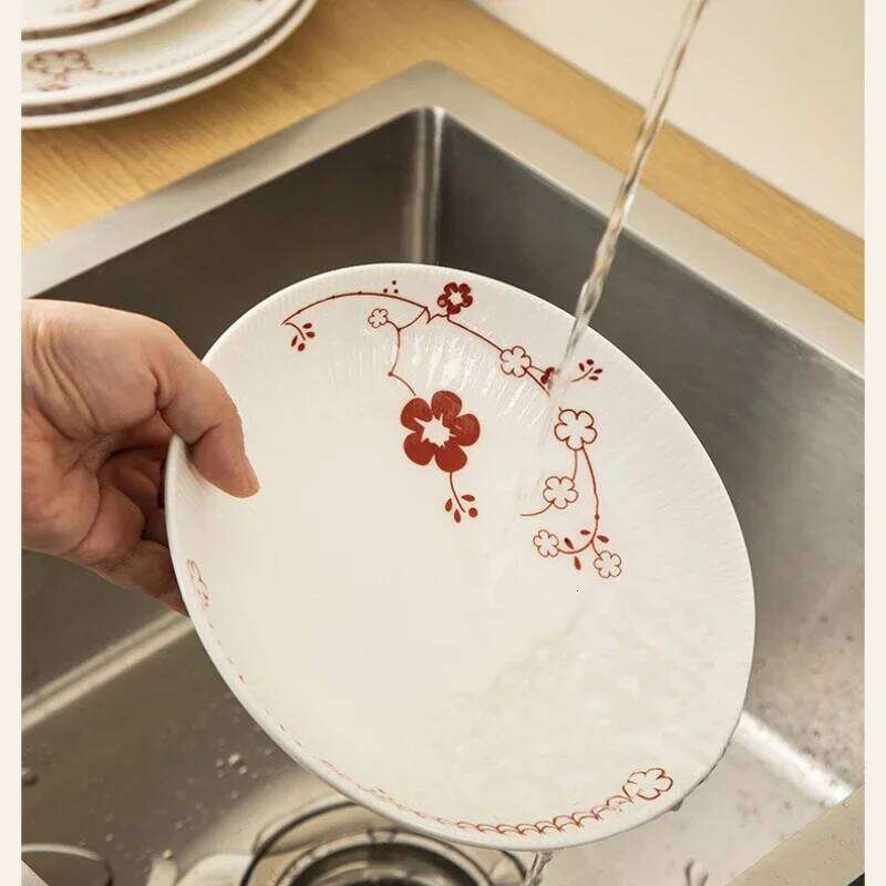 Ceramic Tableware Kitchenware Sets, Chinese Style Porcelain Dinner Plates, Soup Bowls, Cup Saucers for Dining Room, Living Room Household Decor