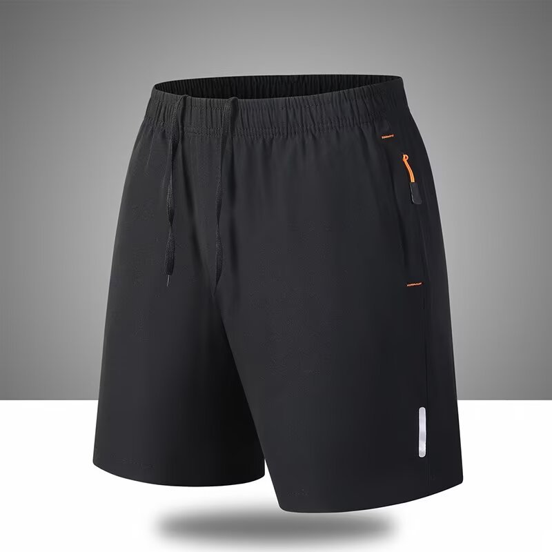 Men's Summer Minimalist New-Style Casual Shorts, Loose-Fit Athletic 5-inch Shorts, Ice Silk Cool-Touch Breathable Straight-Leg Pants
