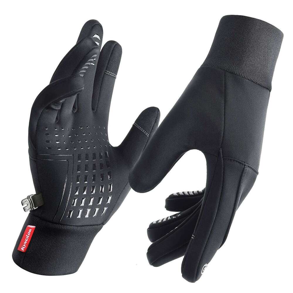 Autumn Winter Outdoor Cycling Gym Fitness Sports Running Warm Touch Screen Nonslip Motorcycle Gloves Men Black Y260115