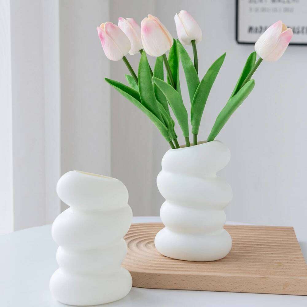 Plastic Vase Imitation Ceramic Flowers Pots Wedding Home Room Outdoor Table DIY Gift Bonsai Festival Yard Garden Decor C260116