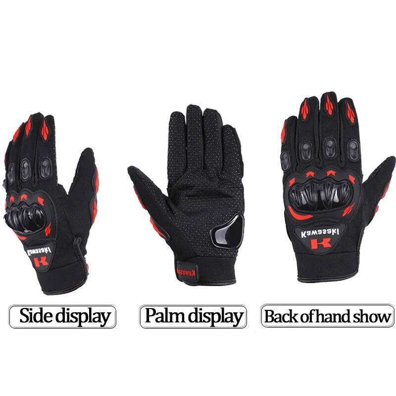 Kawasaki Motorcycle Rider Anti-Slip Full Finger Racing Off-Road Cycling Gloves Y260115