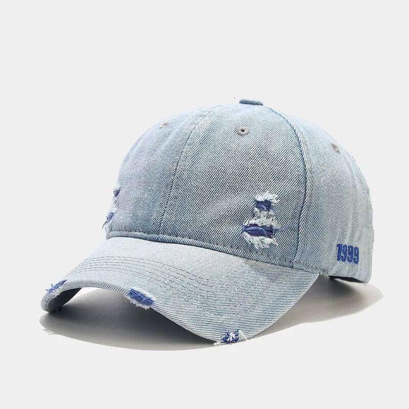 Fashion Unisex Washed Denim Baseball Cap Women Distressed Ripped Hole Hip Hop Caps Men Adjustable Outdoor Snapback Hat gorras Y260115