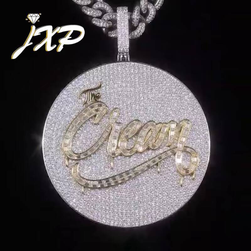 Custom Iced Jesus Cross Charm Luxury Design 925 Sterling Silver Gold Plated Hip Hop Pendant Fine Jewelry Moissanite Third Party