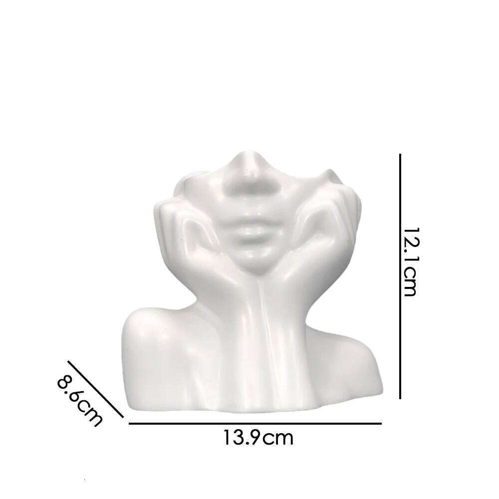 Resin Vase Gold White Black Human Body Shaping Art Flower Planter Personalized And Creative Home Decoration Handicrafts Ornament C260116