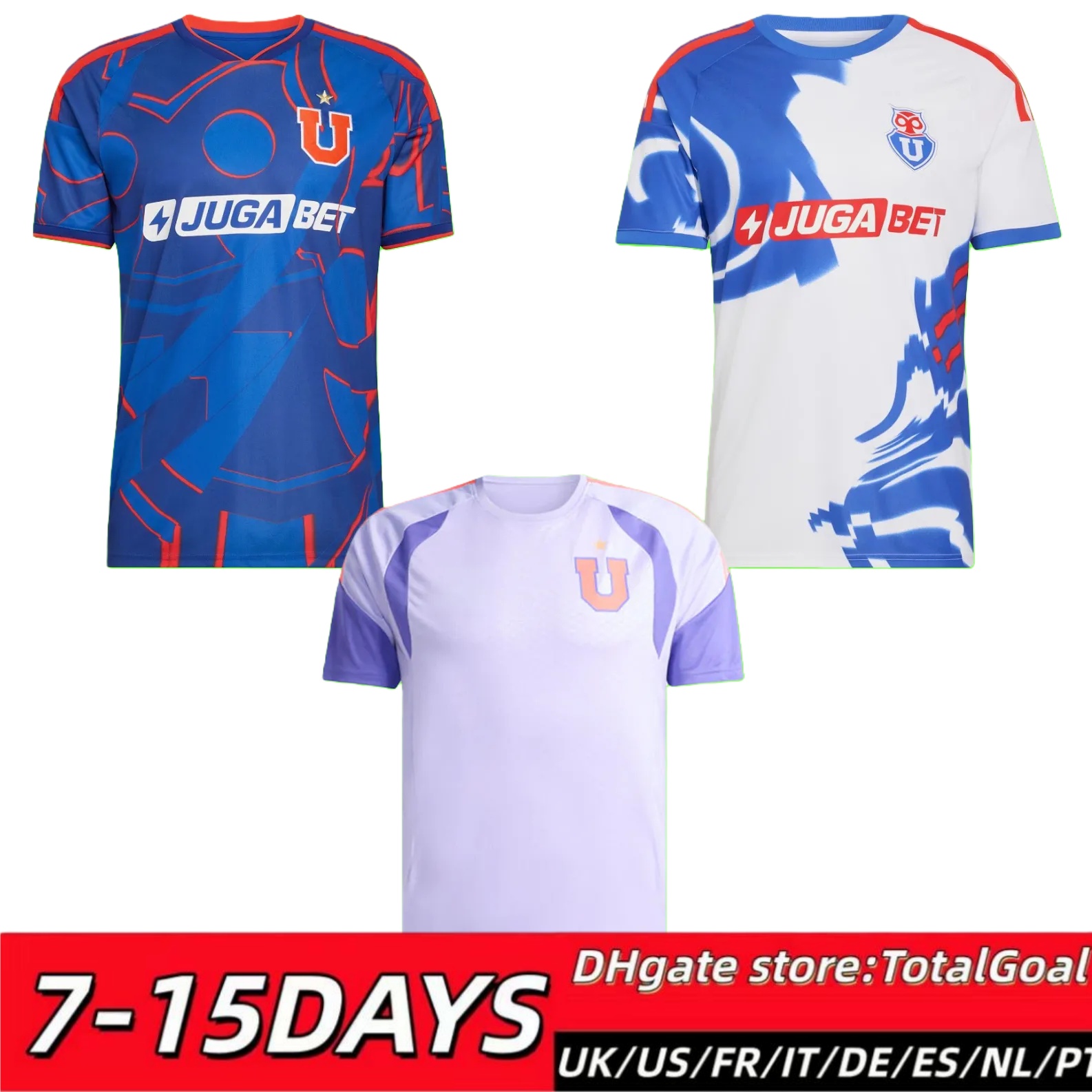 26 27 Universidad de Chile Mens Soccer Jerseys GUERRERO ASSADI L. FERNANDEZ 2026 GUERRA MORALES MATEOS Home Away 3rd Training Wear Football Shirts