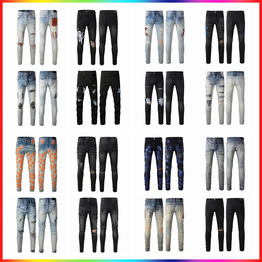 Luxurys Designer amirirjean Men Pants Trousers High Quality Straight Retro Streetwear Casual Sweatpants ksubi jean Designers Joggers Black Pants Jeans 01