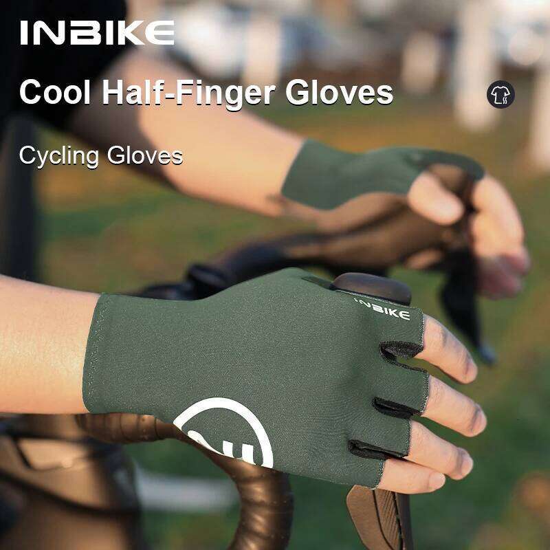 INBIKE Half Finger Sport Fitness MTB Bike Gloves Men Women Riding Thickened Palm Pad Bicycle Cycling Accessories Y260115