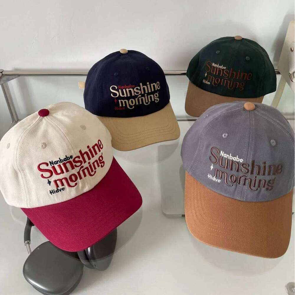 Women Fashion Patchwork Baseball Cap Letter Embroidery Adjustable Sun Visor Outdoor Casual Men Cotton Peaked Hat Y260115