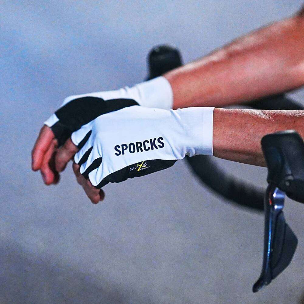 Sporcks Cycling Reflective Half-Finger Shock-Absorbing Non-Slip Breathable Outdoor Sports Road Gloves Y260115