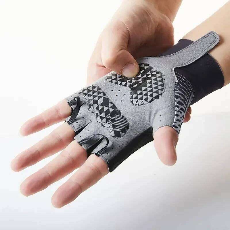 Men Half Finger Cycling Women Silicone Protection Mountain Outdoor Sports Motorcycle MTB Bike Bicycle Gloves Y260115