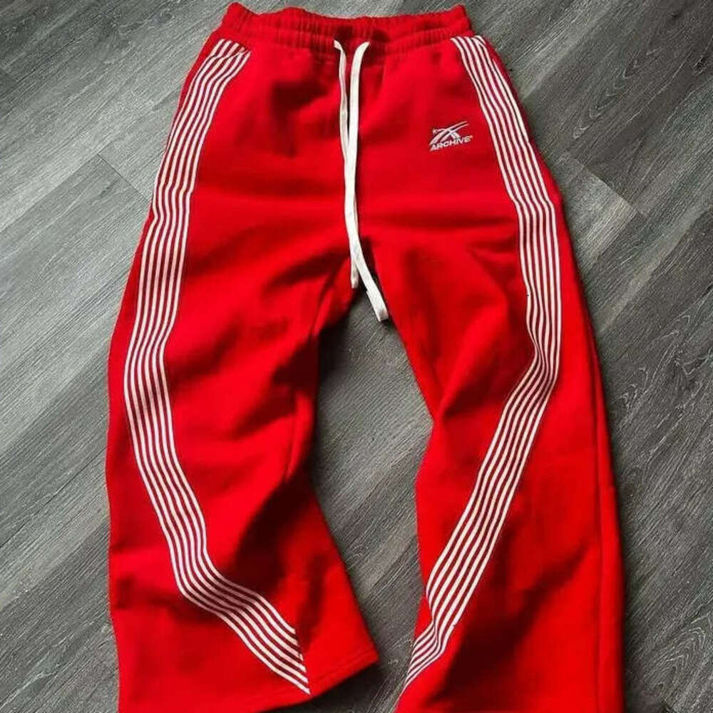 Men's Pants Streetwear Baggy Jogger for Men Side Stripe Sweatpants Multi-Color Sports Casual Fashion Wide Leg Pants clothing printed Men's C