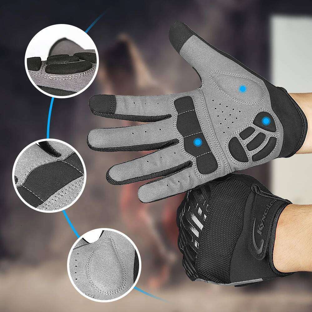 Mountain Bike Touch Screen Cycling Breathable Shock Absorption Sports Fitness Spring Summer Riding Hiking Gloves Y260115
