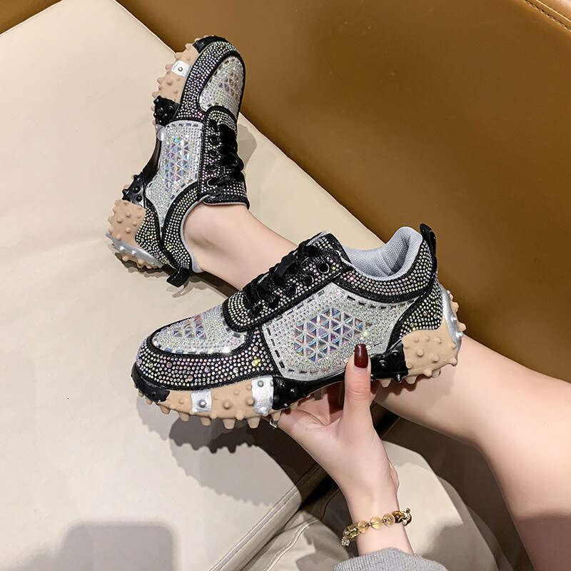 2026 Spring Durian Sole New Style Sports Large Size Rhinestone Fashion Casual Hot-Selling Women's Shoes