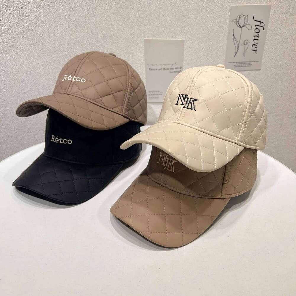 Women Cap Autumn Winter Children Plaid Embroidery Letter Baseball Hat Men Thickened Warm Y260115