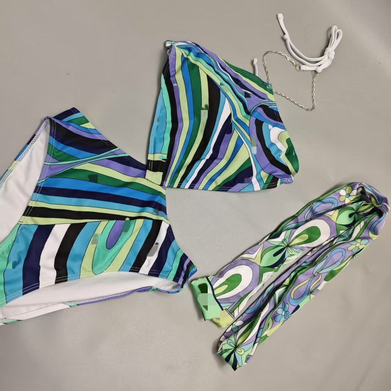 3A puccii swimsuit Rainbow Bikinis Swimwear Scarf Headband Brand Women Swim Cover Skirt Sarong Luxury Cup Up Swimsuit Summer Beach Vacation Outfit Res