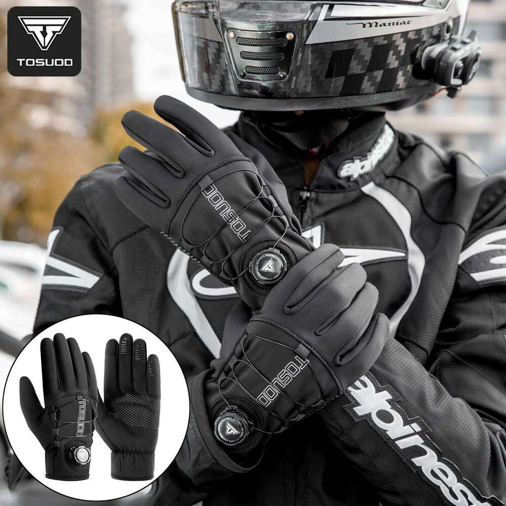 TOSUOD Autumn Winter Bicycle Non-Slip Windproof Warm Cycling Motorcycle Touch Screen Knob Outdoor Gloves Y260115