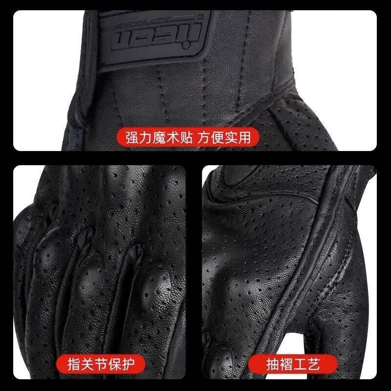 Autumn Winter Warm Waterproof Thickened Leather - Electric Motorcycle Bicycle Riding Gloves Y260115