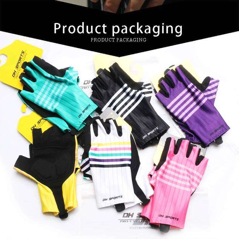 DH SPORTS Professional Men Women Half Finger Cycling MTB Road Riding Fishing Anti-Slip Camping Hiking Gloves Nylon Y260115