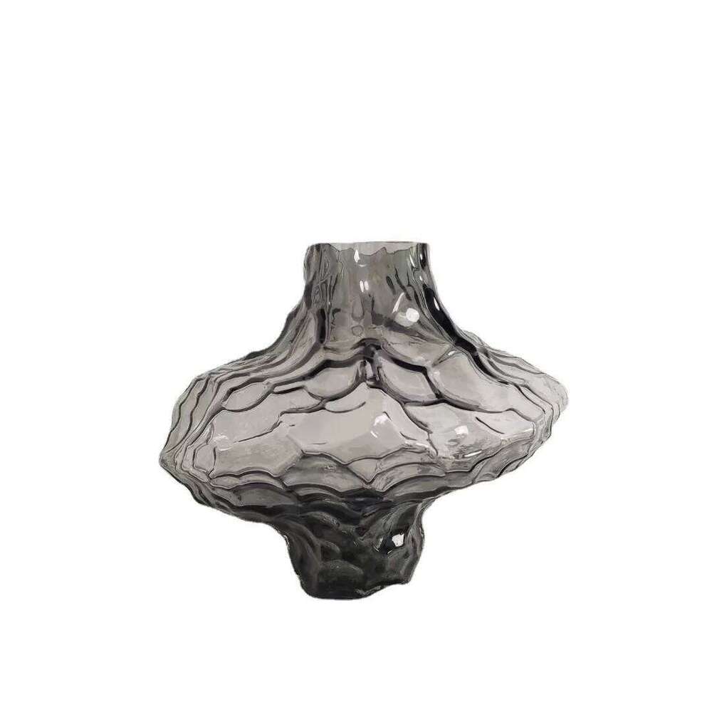 Luxury Nordic Minimalist Style Frosting Glass Vase Classic Home Living Room Decoration Stand For Flowers Decorative Vases Modern C260116