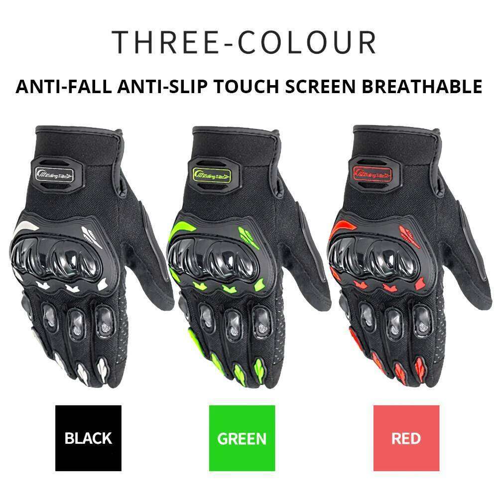 Motorcycle Full Finger Protective Breathable Motorbike Anti-slip Outdoor Moto Riding Gloves Touch Screen M-2XL Y260115