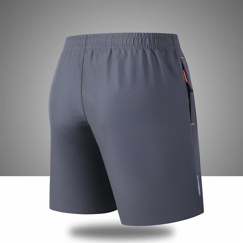 Men's Summer Minimalist New-Style Casual Shorts, Loose-Fit Athletic 5-inch Shorts, Ice Silk Cool-Touch Breathable Straight-Leg Pants