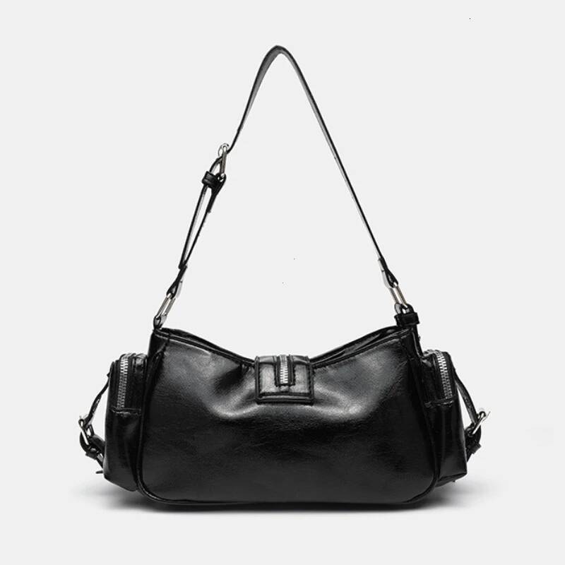 Bestseller Women's Y2k Punk Vintage Shoulder Purse PU Leather Gothic Rivet Handbag Waist Bag Luxury Black Cross Body Bags with Spikes ddmybear