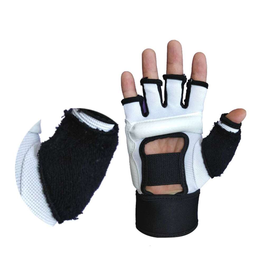 Half Finger Boxing Kids Taekwondo MMA Leather Gloves Karate Muay Thai Guante De Boxeo Free Fight Training Equipment Y260115