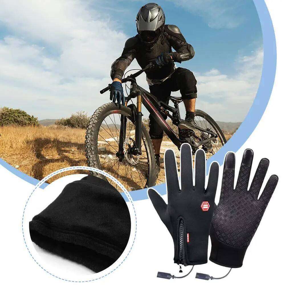 USB Heated Electric Rechargeable Winter Touchscreen Waterproof Motorcycle For Women Men Warm Hand Gloves Y260115