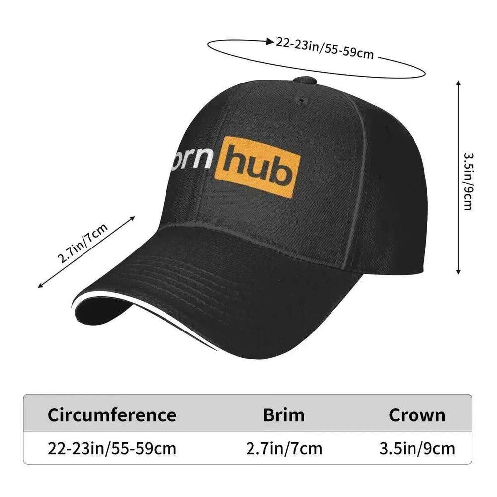 Pornhub Logo Unisex Plain Curved Sun Visor Hat Outdoor Dustproof Baseball Cap Fashion Adjustable Leisure Caps Men Women Y260115