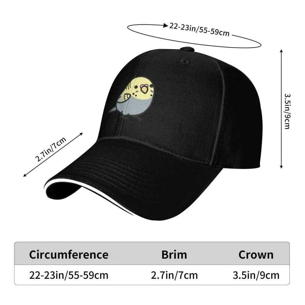 Chubby Gray Yellow-headed Budgie - Female Baseball Cap Hat Luxury Brand dad hat Women's Beach Men's Y260115