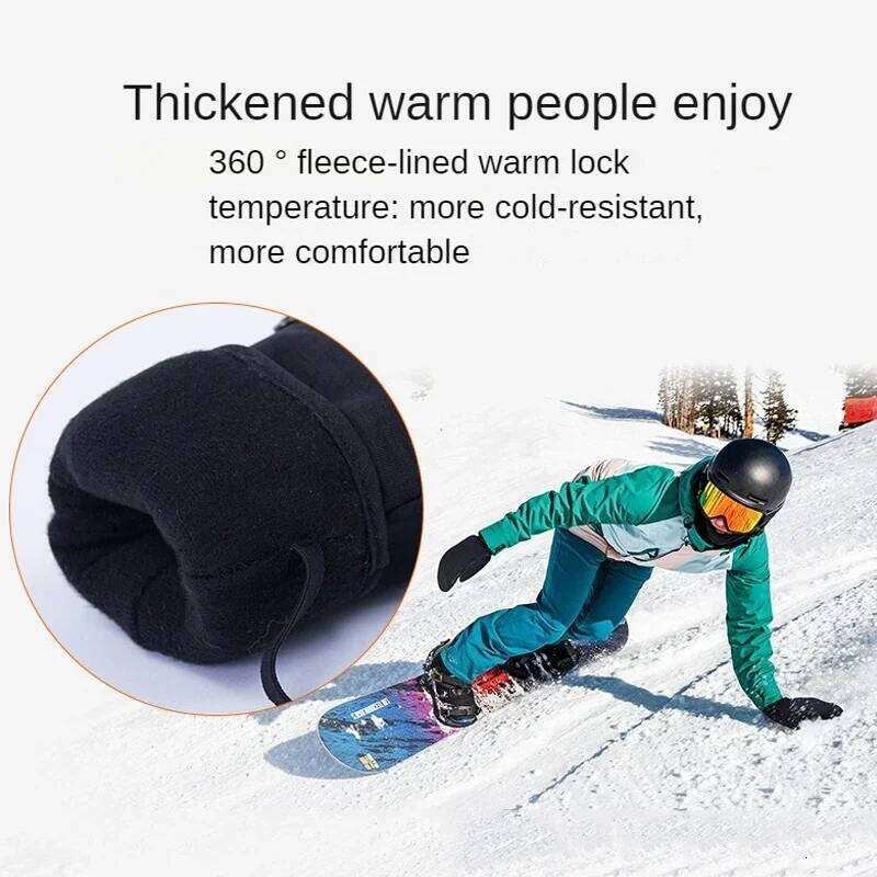 Winter Skiing Waterproof Snowboarding Touch Screen Thermal Thick Snow Gloves Men Women Snowmobile Warm Mittens Y260115