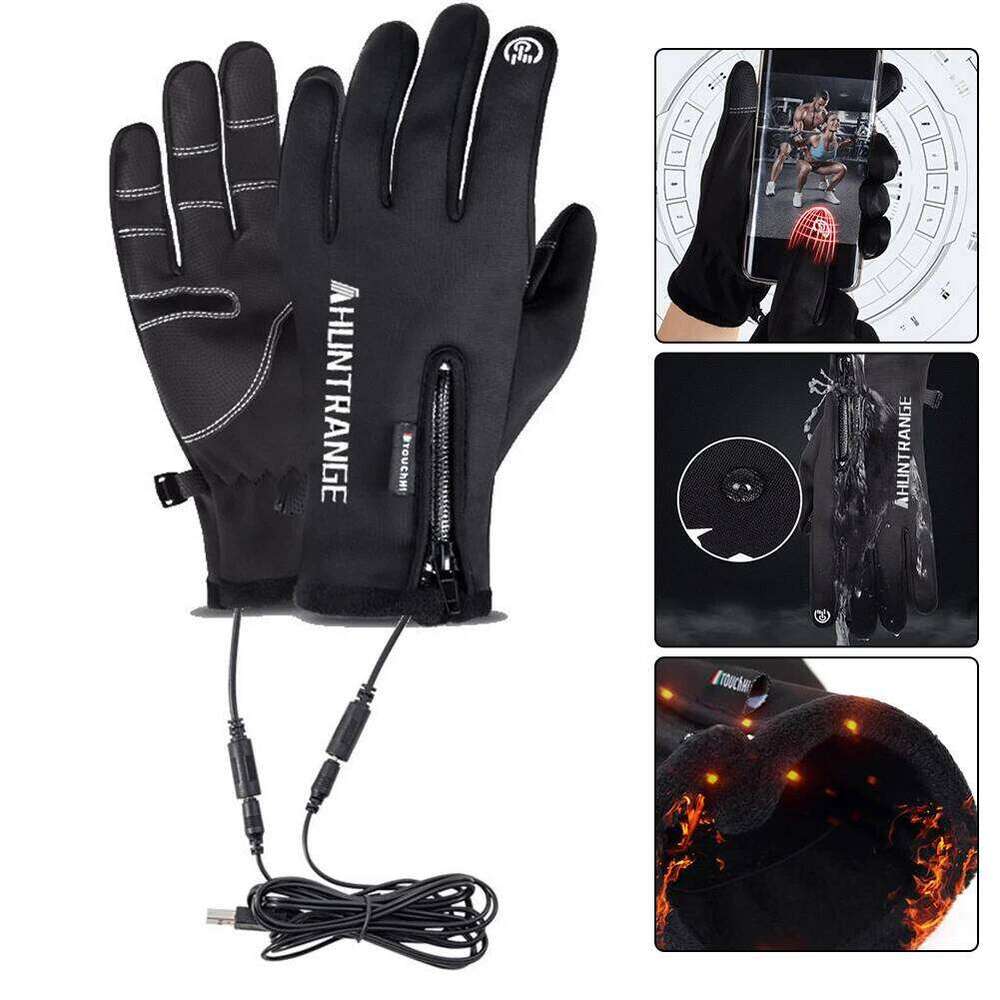Winter Electric Heated Men Women Touch Screen USB Self Heating Motorcycle Gloves Ski Climbing Hiking Hand Warmer Y260115
