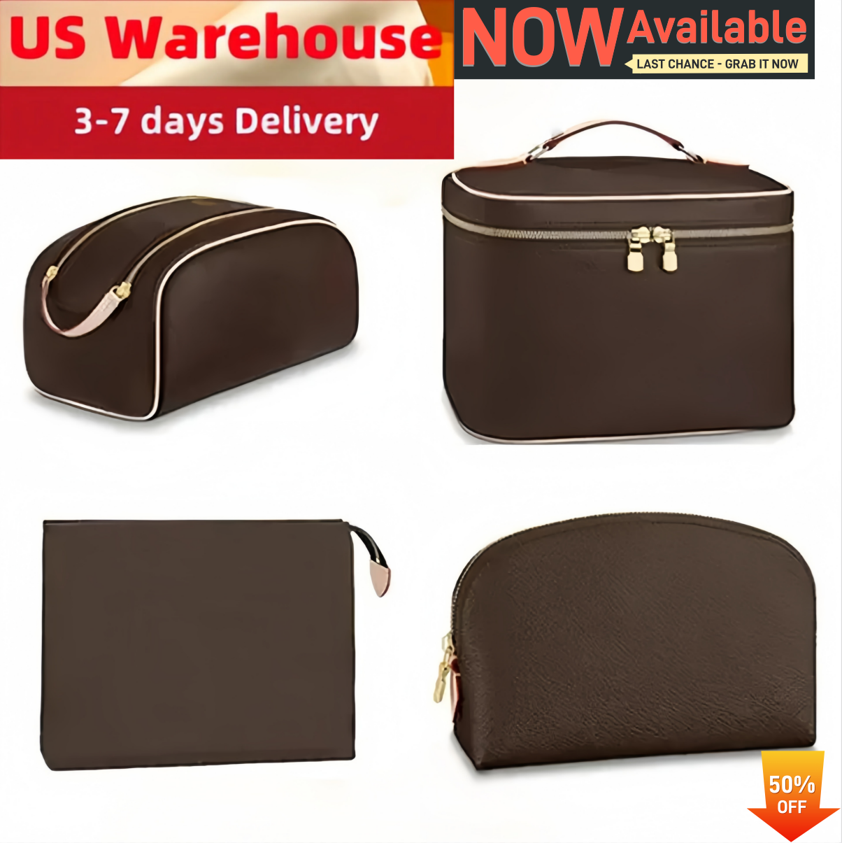 top Luxury designer Cosmetic Bag Case Toiletry Pouch Makeup Bag Cases Women shoulder purse woman handbag crossbody strap Travel bags Clutch Handbags Purses Wallets