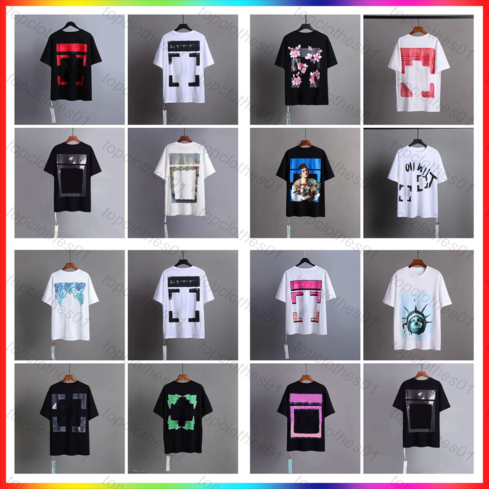 5A shirts for men designer clothes men trends white t shirts 26SS American summer fashion popular graphic tee luxury women offwhitemen shirt streetwear clothes