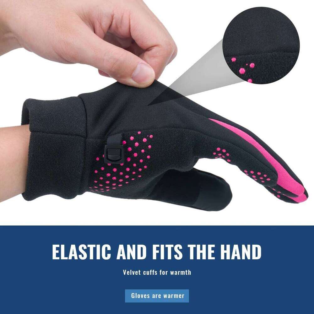 WRELS Winter Warm Thermo Plus Velvet Waterproof Touch Screen Gloves for Men Women Outdoor Sport Y260115