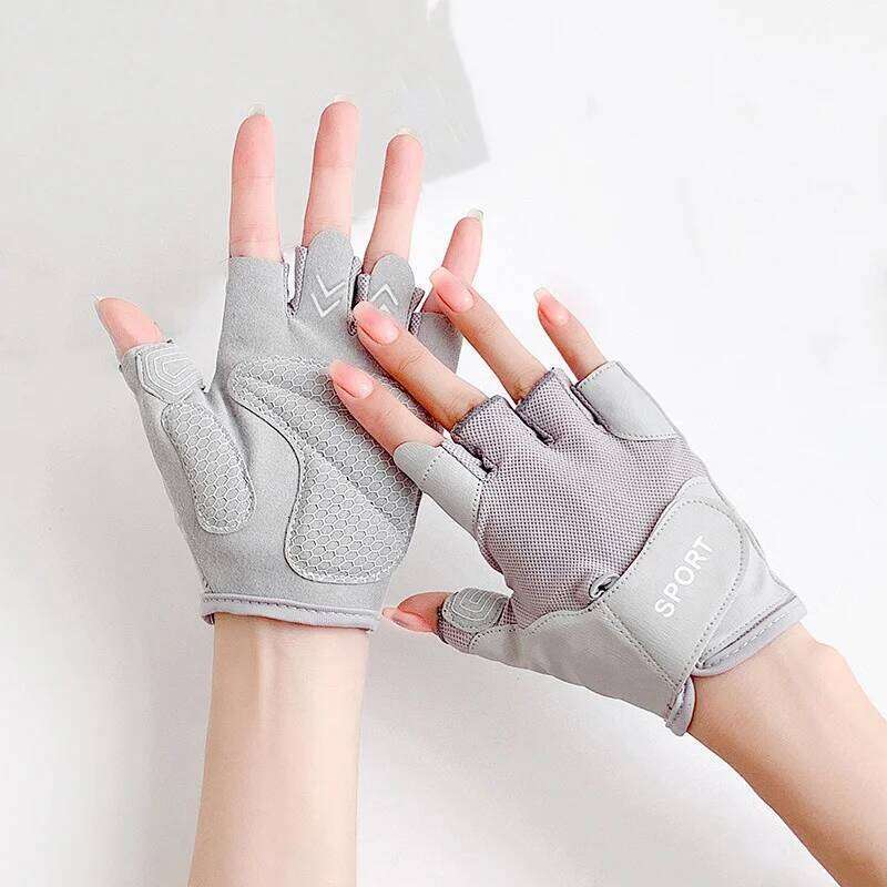 1 Pair Breathable Half-finger Anti-skid Quick Dry Fitness Gloves, Suitable For Road Cycling Y260115