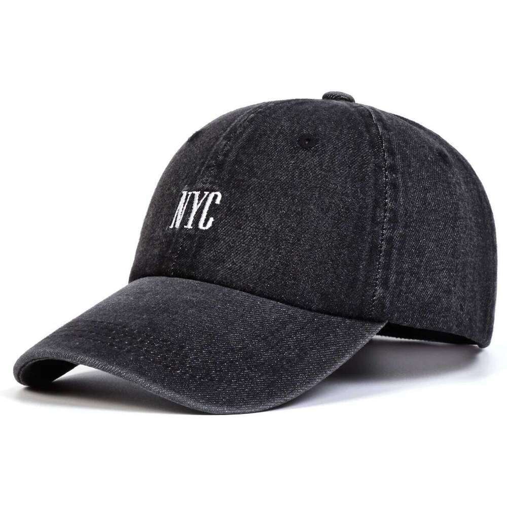 1piece Unisex NYC Letter Embroidery Denim Baseball Cap Outdoor Adjustable Sunscreen Leisure Hat Spring Autumn Travel Vacation Y260115