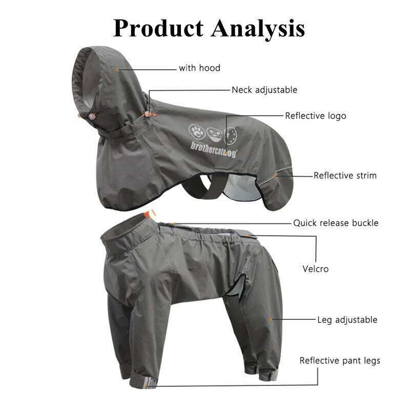 Famous brand High Quality Clothes Pet Snowsuit Waterproof Windproof Dog Coat Fully Wrapped Reflective Dogs Jacket Raincoat pupakaIK