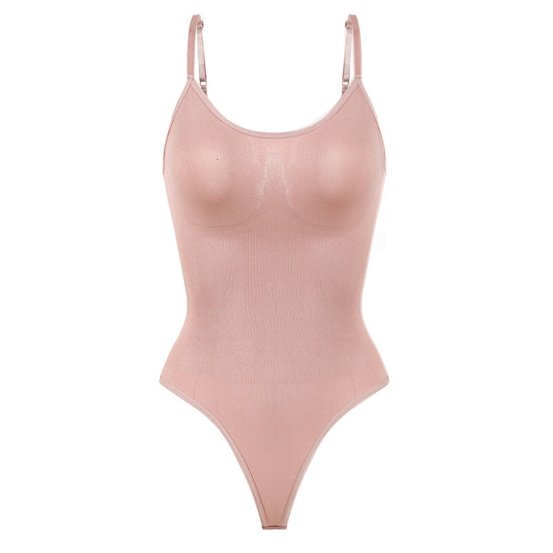 Seamless Shapewear Sculpting Bodysuit T-Back One-Piece Shapewear Postpartum Sexy Camisole, Tummy Control Waist Trainer Base Layer Body Shaper European